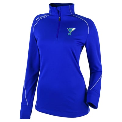  St. Louis Blues Columbia Women's Shotgun Omni-Wick 2.0 Raglan Quarter-Zip Top - Blue